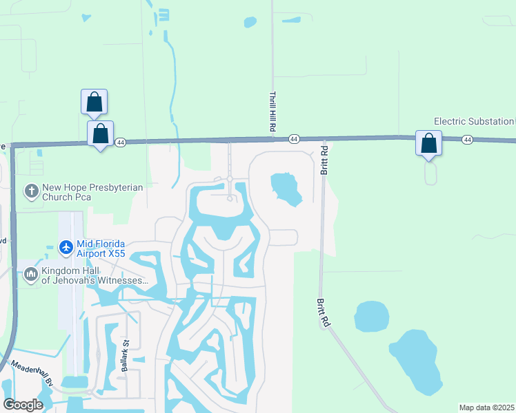 map of restaurants, bars, coffee shops, grocery stores, and more near 8152 Bridgeport Bay Circle in Mount Dora
