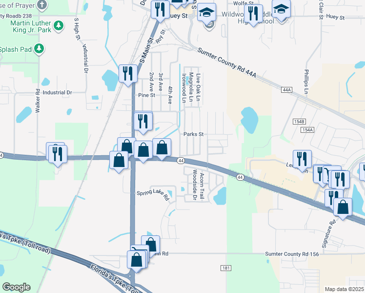 map of restaurants, bars, coffee shops, grocery stores, and more near 914 Legion Avenue in Wildwood