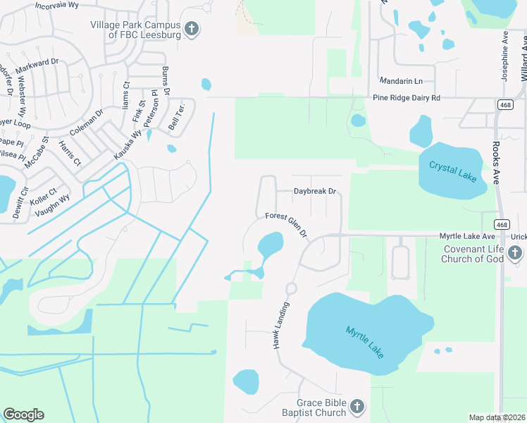 map of restaurants, bars, coffee shops, grocery stores, and more near 1810 Forest Glen Drive in Fruitland Park