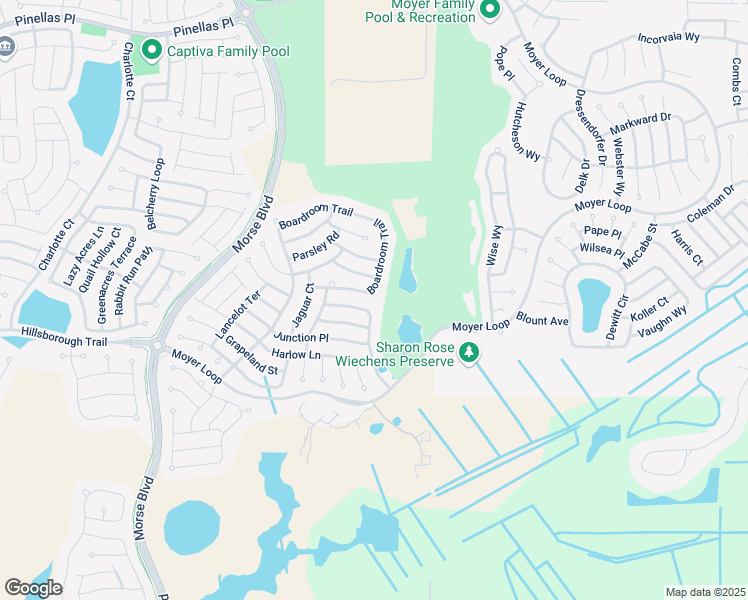 map of restaurants, bars, coffee shops, grocery stores, and more near 3300 Boardroom Trail in The Villages