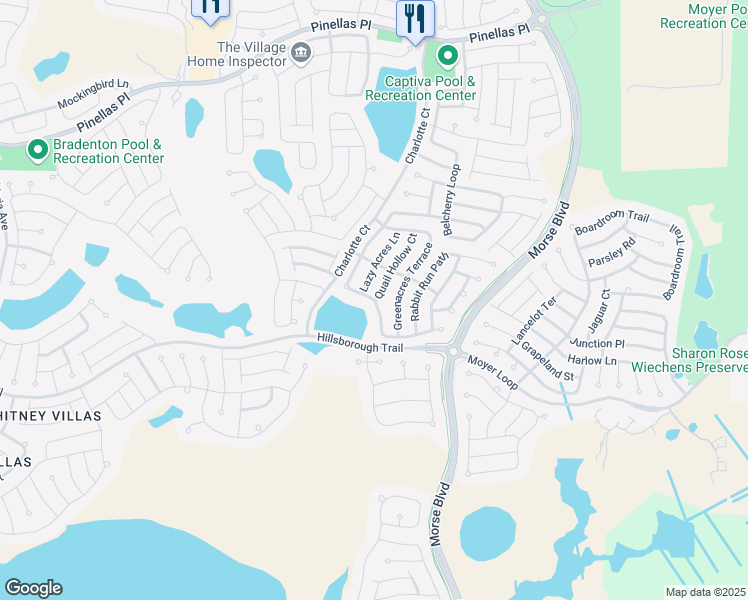 map of restaurants, bars, coffee shops, grocery stores, and more near Countryside Path in Wildwood