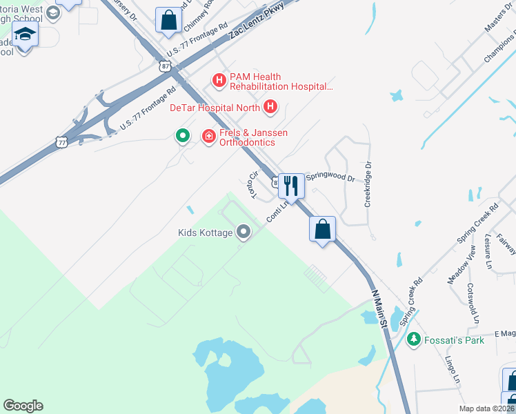 map of restaurants, bars, coffee shops, grocery stores, and more near 7 Tonto Circle in Victoria