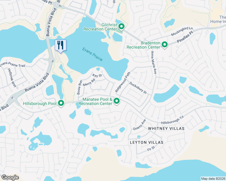 map of restaurants, bars, coffee shops, grocery stores, and more near 3431 Ichabod Way in The Villages