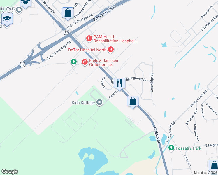 map of restaurants, bars, coffee shops, grocery stores, and more near 7 Tonto Circle in Victoria