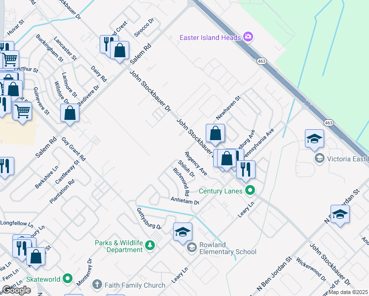 map of restaurants, bars, coffee shops, grocery stores, and more near 133 Regency Avenue in Victoria