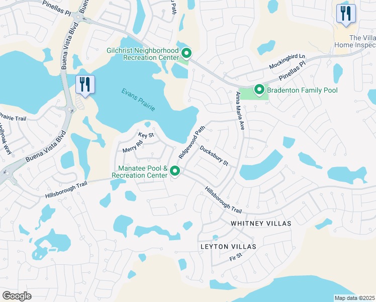 map of restaurants, bars, coffee shops, grocery stores, and more near 3400 Inverary Avenue in The Villages