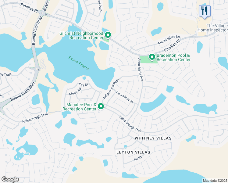 map of restaurants, bars, coffee shops, grocery stores, and more near 3400 Inverary Avenue in The Villages