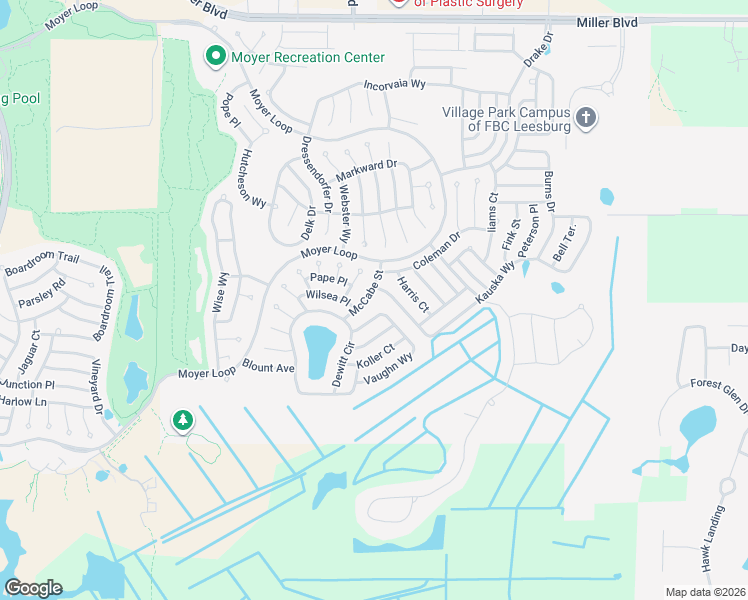 map of restaurants, bars, coffee shops, grocery stores, and more near 941 Kauska Way in The Villages
