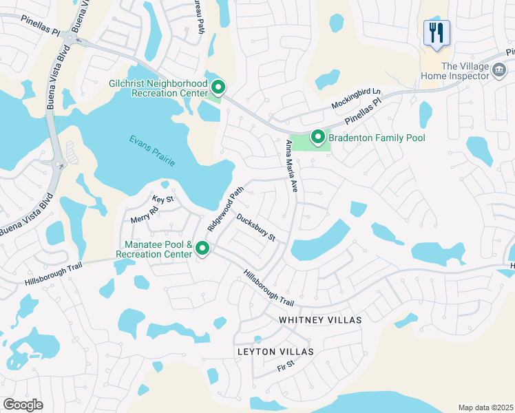 map of restaurants, bars, coffee shops, grocery stores, and more near 3388 Castlegate Court in The Villages