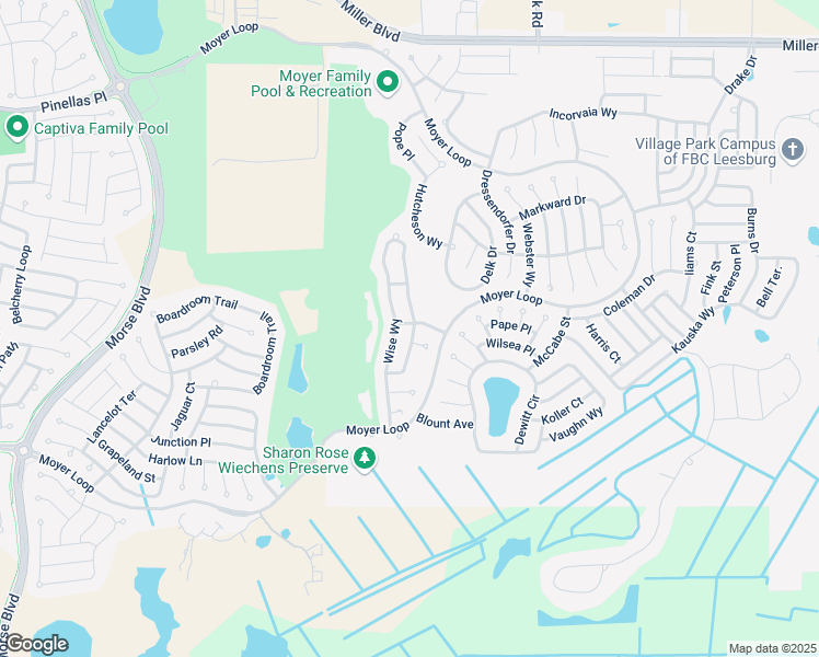 map of restaurants, bars, coffee shops, grocery stores, and more near 3262 Wise Way in The Villages