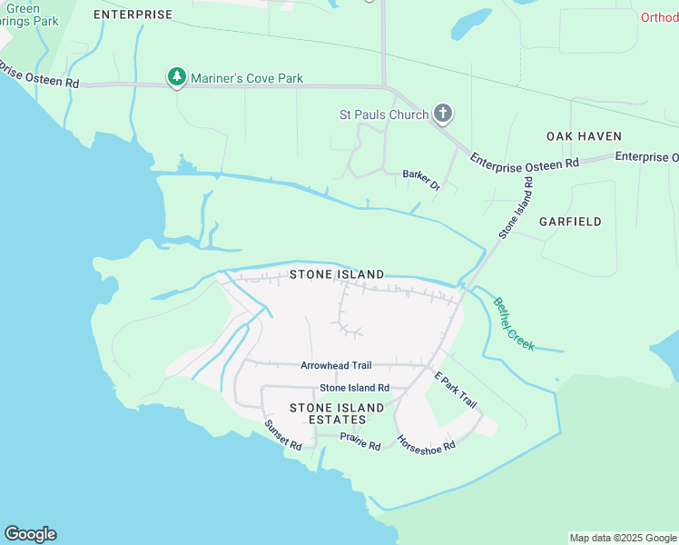 map of restaurants, bars, coffee shops, grocery stores, and more near 1494 Stone Trail in Deltona