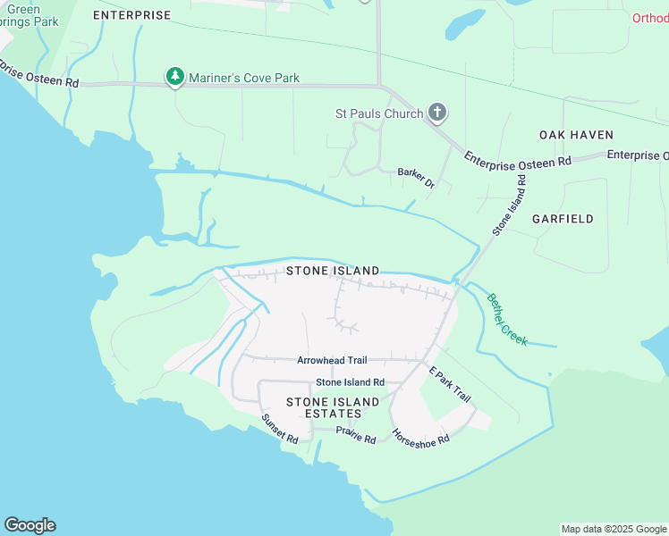 map of restaurants, bars, coffee shops, grocery stores, and more near 1494 Stone Trail in Deltona