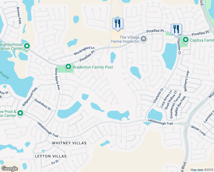 map of restaurants, bars, coffee shops, grocery stores, and more near 1101 Tipton Lane in The Villages