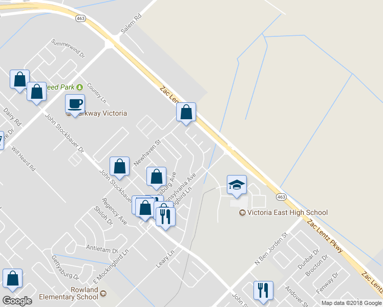map of restaurants, bars, coffee shops, grocery stores, and more near 115 Nantucket Avenue in Victoria