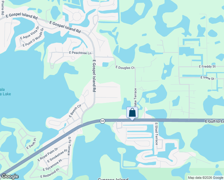 map of restaurants, bars, coffee shops, grocery stores, and more near 9817 East Monica Court in Inverness