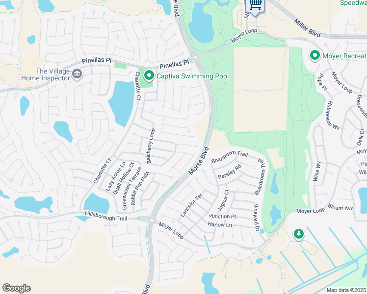 map of restaurants, bars, coffee shops, grocery stores, and more near 572 Knightsbridge Place in The Villages