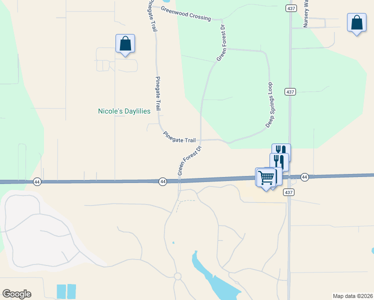 map of restaurants, bars, coffee shops, grocery stores, and more near 35135 Pinegate Trail in Eustis