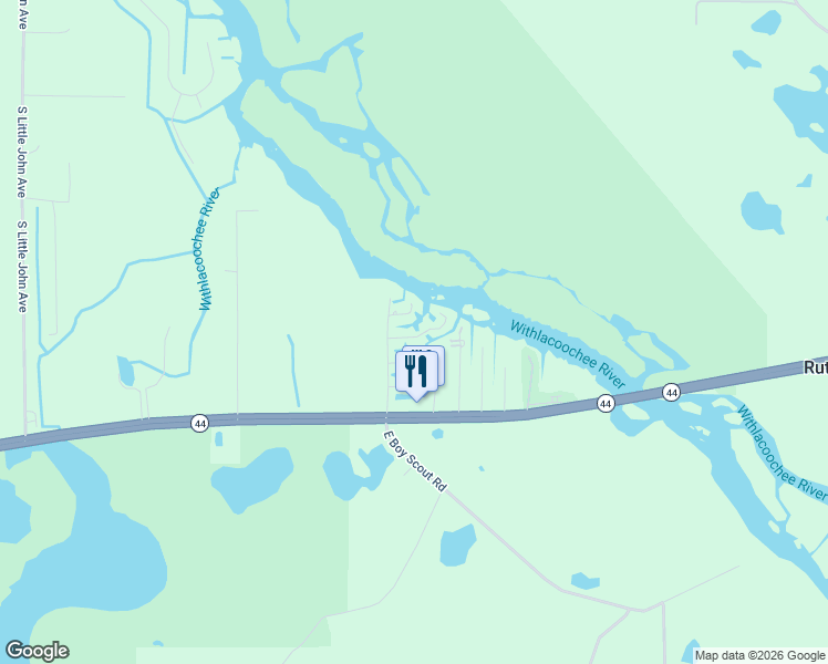 map of restaurants, bars, coffee shops, grocery stores, and more near 12295 East Birchbark Court in Inverness