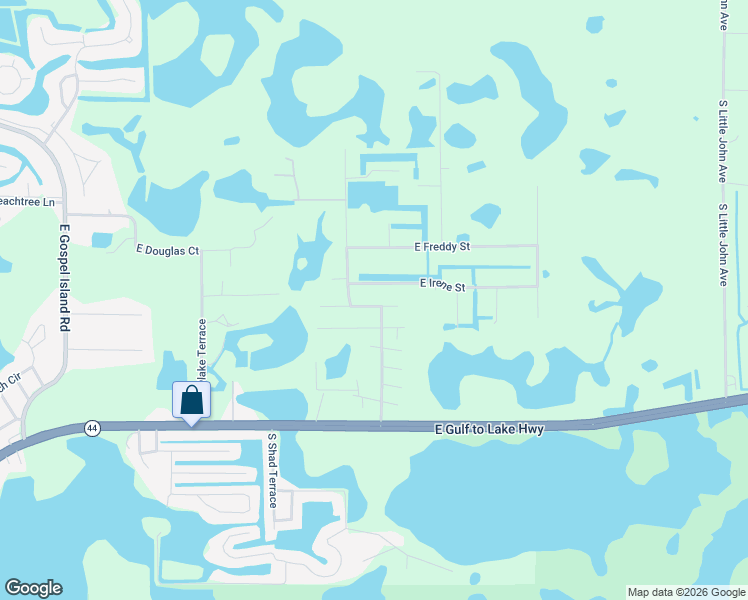 map of restaurants, bars, coffee shops, grocery stores, and more near 10429 East Victory Lane in Inverness