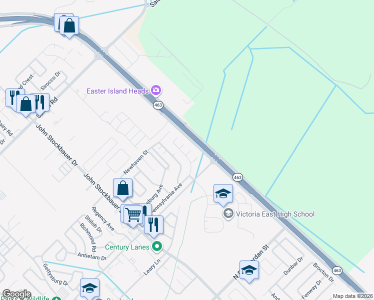map of restaurants, bars, coffee shops, grocery stores, and more near 109 Providence Court in Victoria