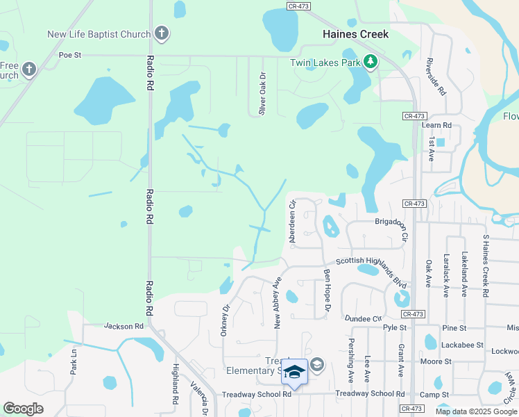 map of restaurants, bars, coffee shops, grocery stores, and more near 10349 Bay Street in Leesburg