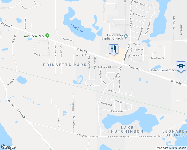 map of restaurants, bars, coffee shops, grocery stores, and more near 204 Citation Avenue in Deltona