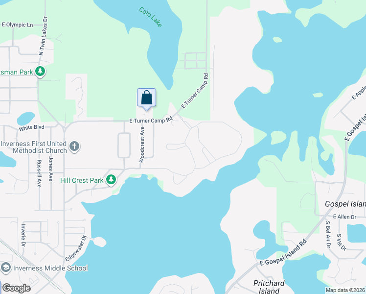 map of restaurants, bars, coffee shops, grocery stores, and more near 281 Bittern Loop in Inverness