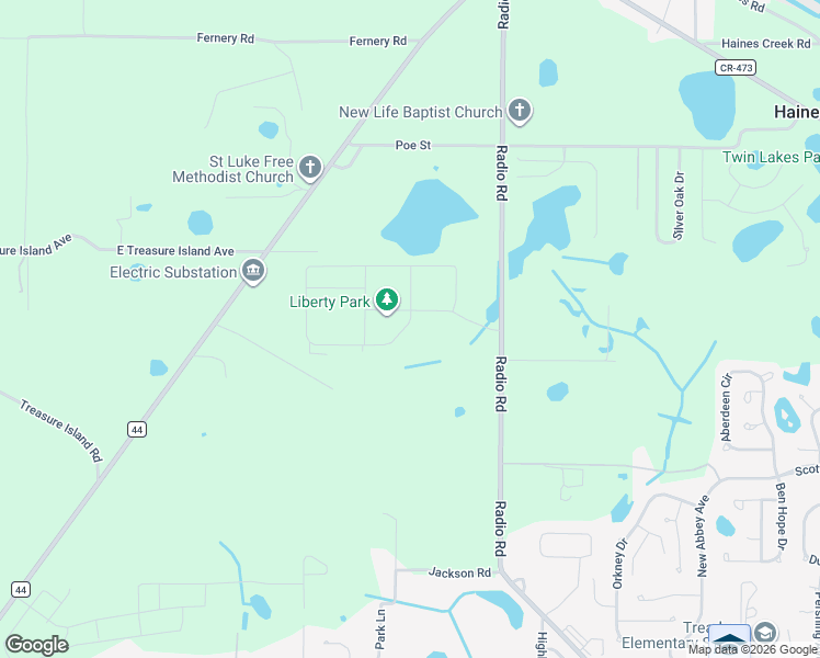 map of restaurants, bars, coffee shops, grocery stores, and more near 34980 Radio Road in Leesburg