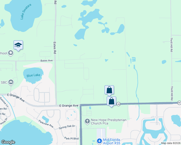 map of restaurants, bars, coffee shops, grocery stores, and more near 19200-19898 Lake Lincoln Lane in Eustis