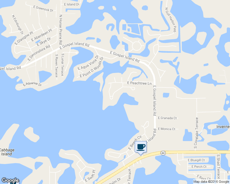 map of restaurants, bars, coffee shops, grocery stores, and more near 9360 East Mistwood Drive in Inverness