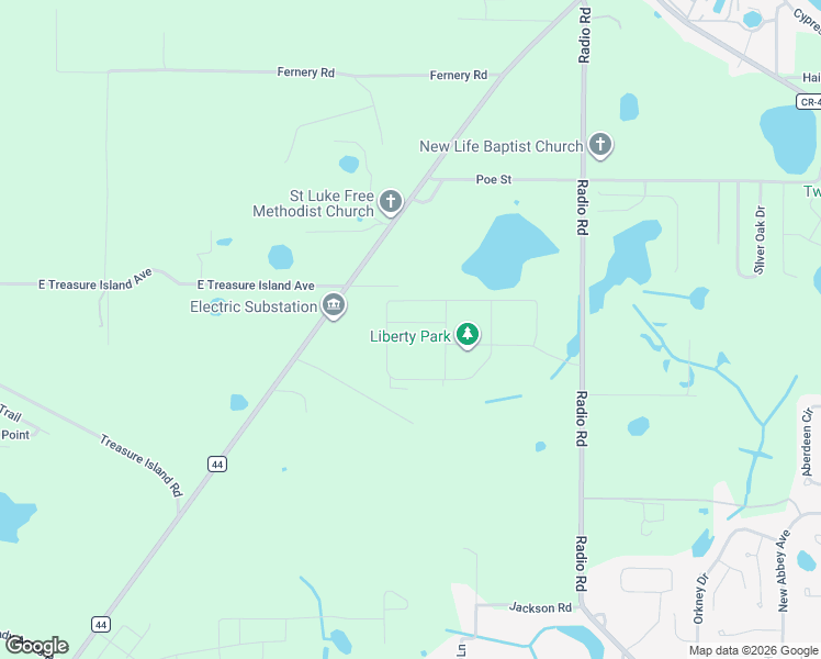 map of restaurants, bars, coffee shops, grocery stores, and more near 9400 County Road 44 in Leesburg