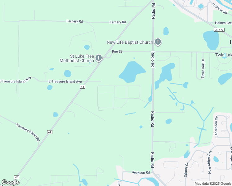 map of restaurants, bars, coffee shops, grocery stores, and more near 9430 County Road 44 in Leesburg