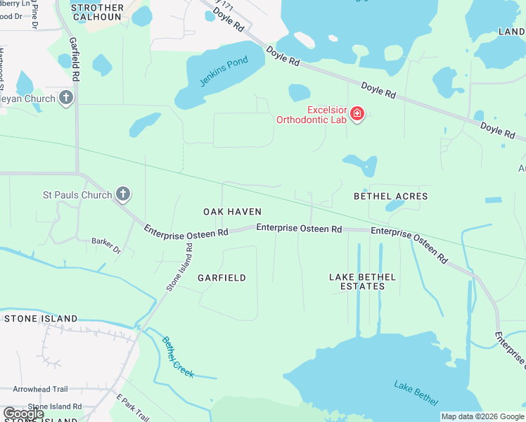 map of restaurants, bars, coffee shops, grocery stores, and more near 1846 Enterprise Osteen Road in Deltona