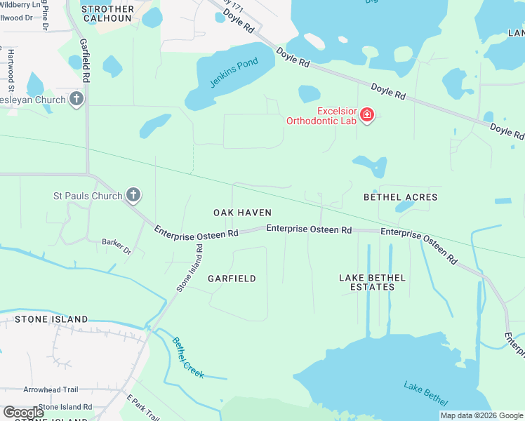 map of restaurants, bars, coffee shops, grocery stores, and more near 1846 Enterprise Osteen Road in Deltona