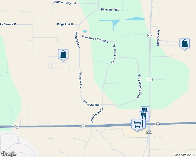 map of restaurants, bars, coffee shops, grocery stores, and more near 35651 Green Forest Drive in Eustis