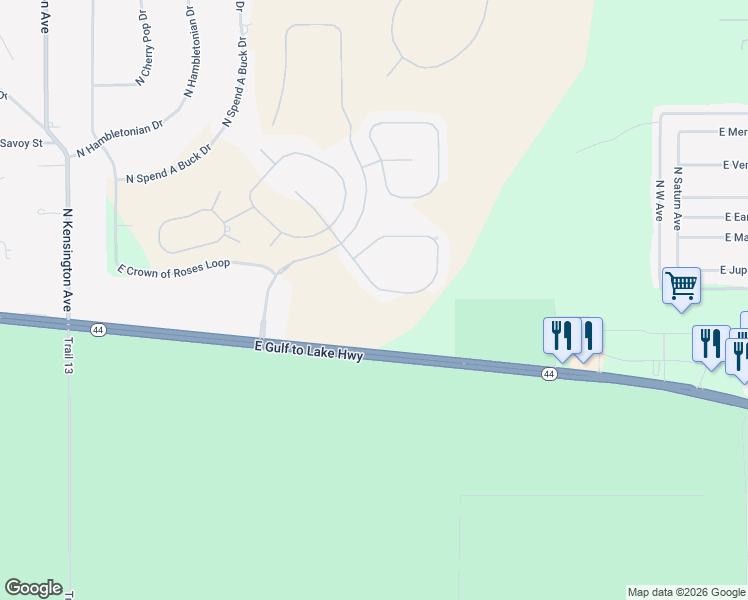 map of restaurants, bars, coffee shops, grocery stores, and more near 1652 East Gate Dancer Circle in Inverness