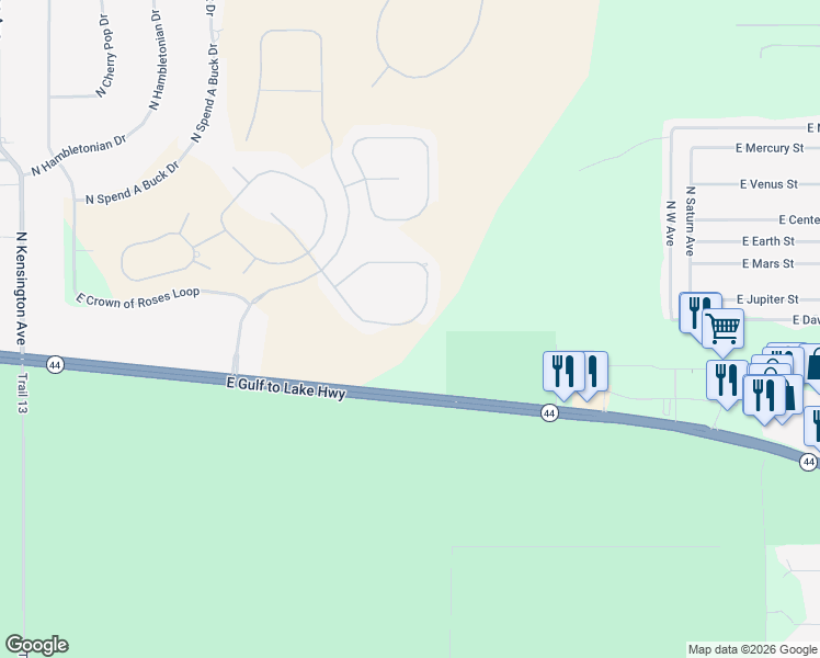 map of restaurants, bars, coffee shops, grocery stores, and more near 1724 East Gate Dancer Circle in Inverness