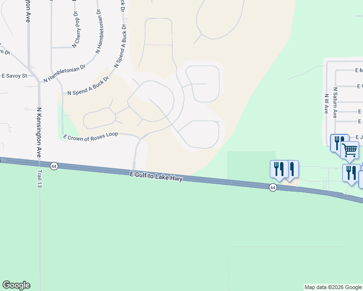 map of restaurants, bars, coffee shops, grocery stores, and more near 1652 East Gate Dancer Circle in Inverness