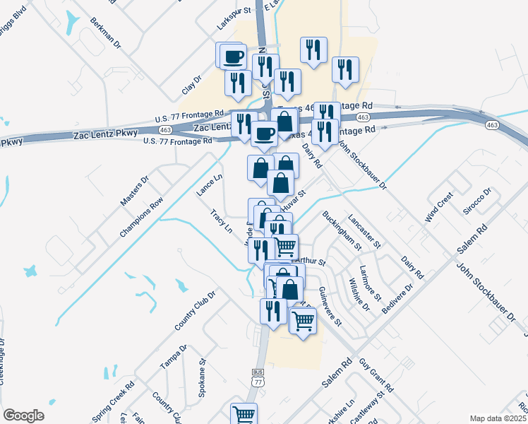 map of restaurants, bars, coffee shops, grocery stores, and more near 104c Kelly Drive in Victoria