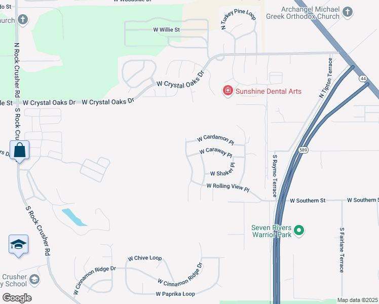 map of restaurants, bars, coffee shops, grocery stores, and more near 5379 West Cinnamon Ridge Drive in Lecanto