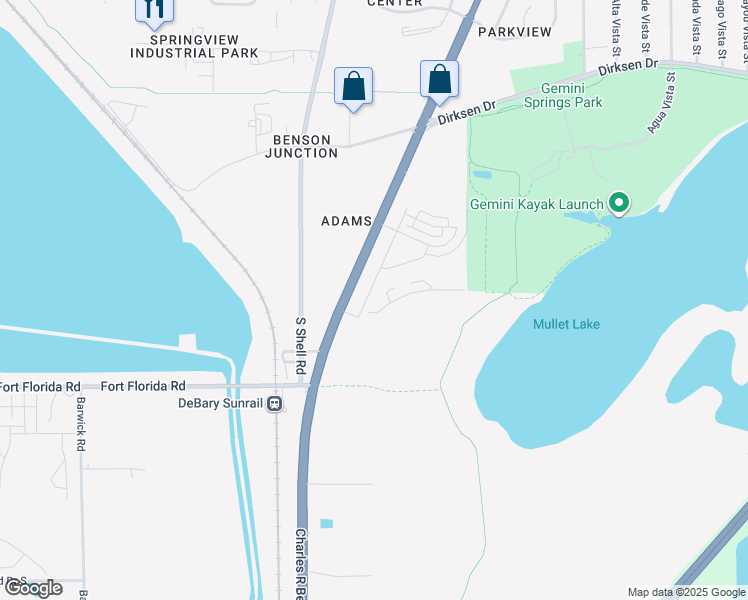 map of restaurants, bars, coffee shops, grocery stores, and more near 115 Integra Reserve Lane in DeBary