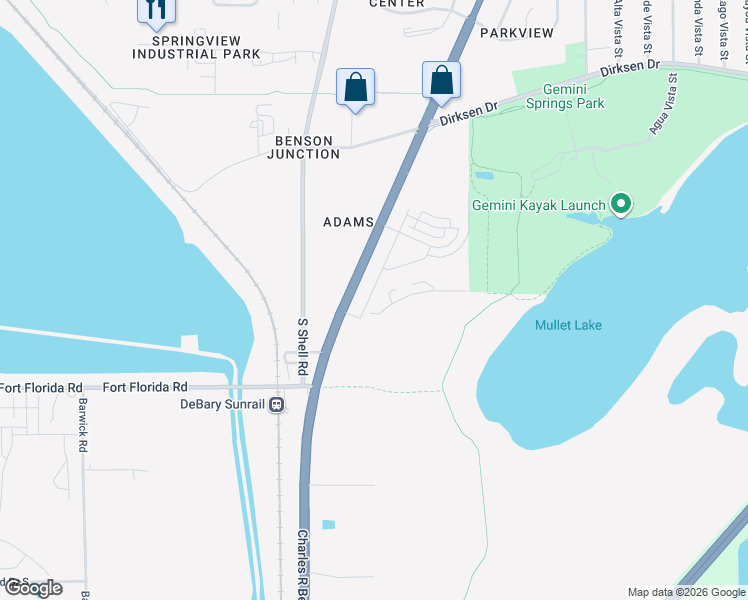 map of restaurants, bars, coffee shops, grocery stores, and more near 115 Integra Reserve Lane in DeBary