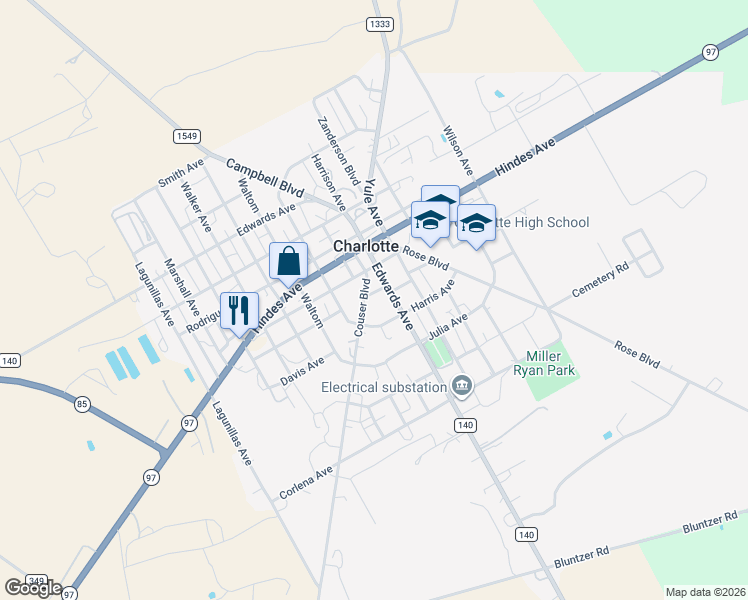 map of restaurants, bars, coffee shops, grocery stores, and more near 20 Lee Avenue in Charlotte