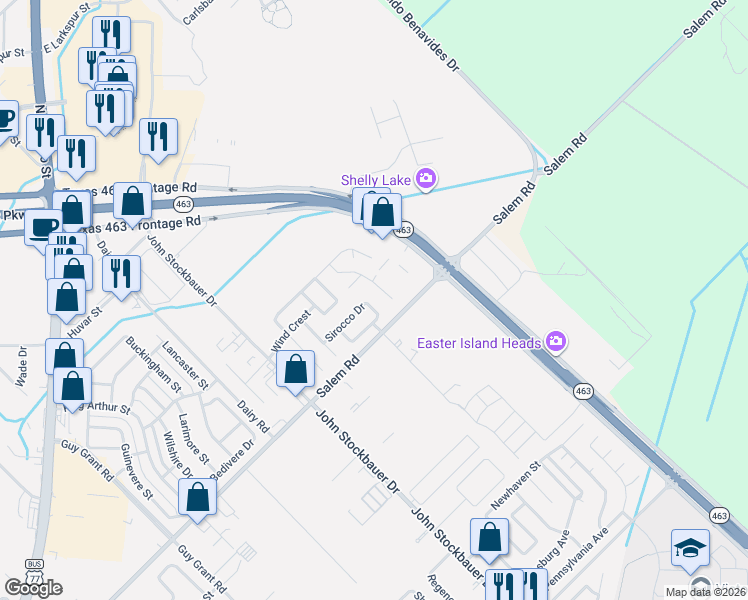 map of restaurants, bars, coffee shops, grocery stores, and more near 103 Summerwind Drive in Victoria