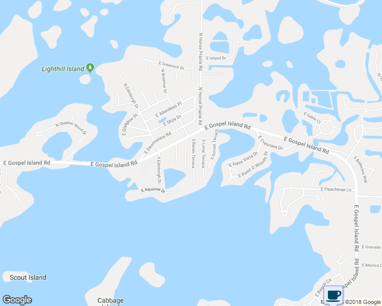 map of restaurants, bars, coffee shops, grocery stores, and more near 112 South Raven Terrace in Inverness