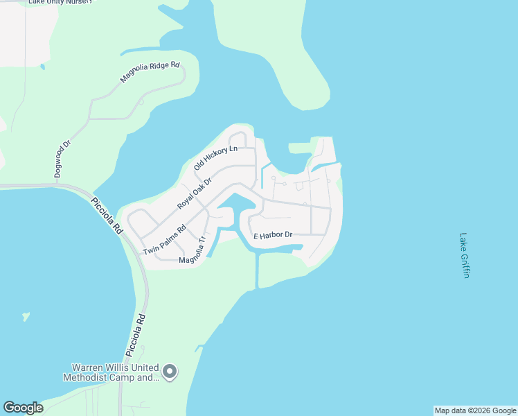 map of restaurants, bars, coffee shops, grocery stores, and more near 5402 East Harbor Drive in Fruitland Park