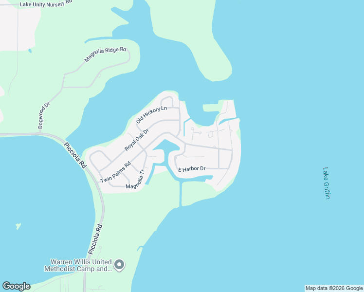 map of restaurants, bars, coffee shops, grocery stores, and more near 5402 East Harbor Drive in Fruitland Park