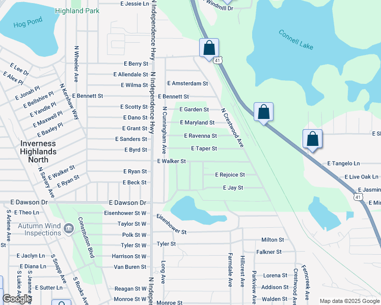 map of restaurants, bars, coffee shops, grocery stores, and more near 4312 East Ravenna Street in Inverness