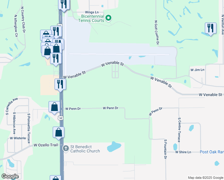 map of restaurants, bars, coffee shops, grocery stores, and more near in Crystal River