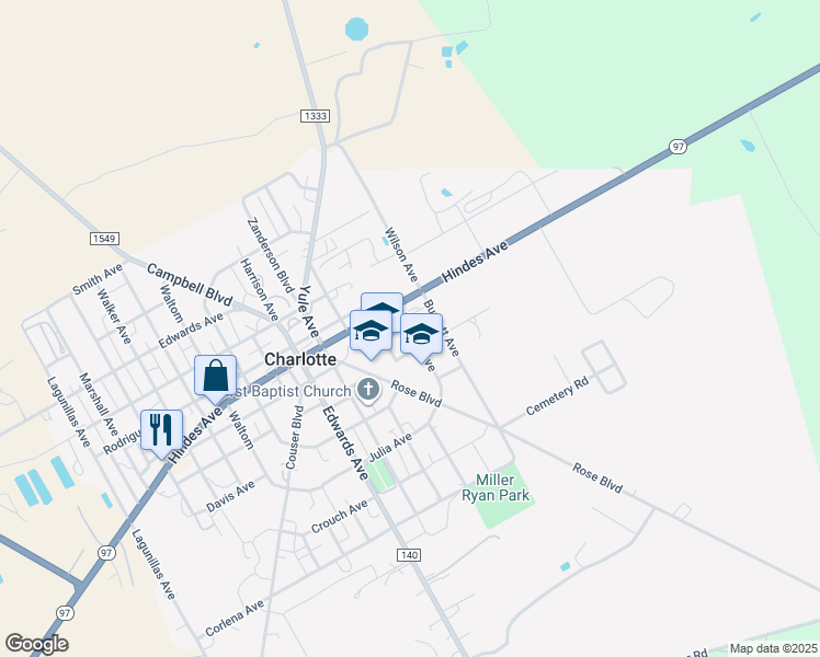 map of restaurants, bars, coffee shops, grocery stores, and more near 69 Watson Avenue in Charlotte